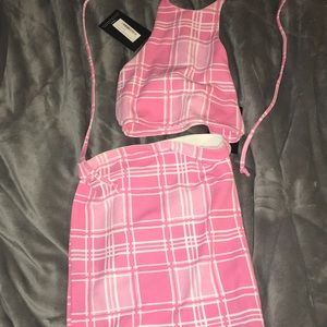 Pink plaid Pretty little thing Set